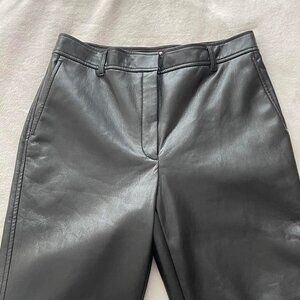 Women's black leather pants